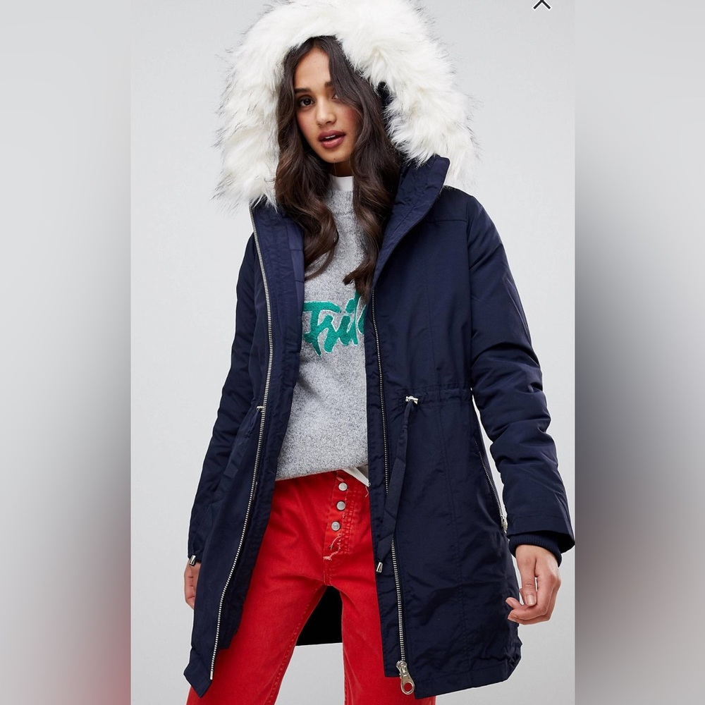 3 in 1 Winter navy parka ASOS